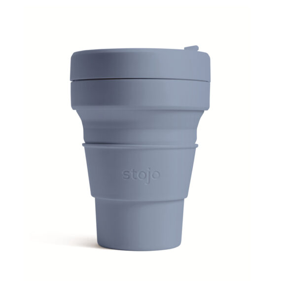 tasse de poche pliante bleu acier stojo glup montréal