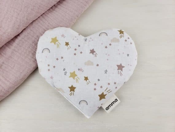 Coussin coeur etoiles filantes Glup Montreal