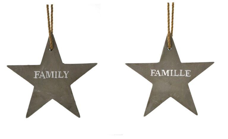 Étoile en ciment famille family