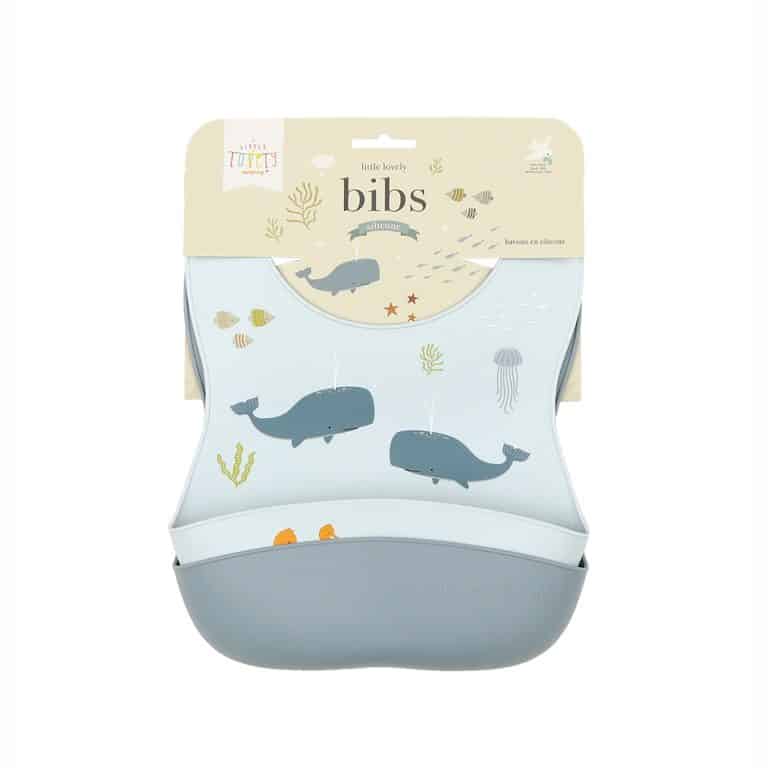 Ensemble de 2 bavoirs en silicone Ocean Glup Montreal