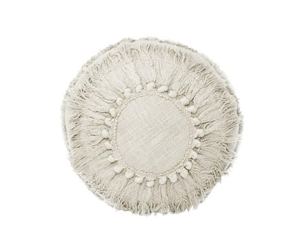 Coussin Rond Boho creme Glup Montreal