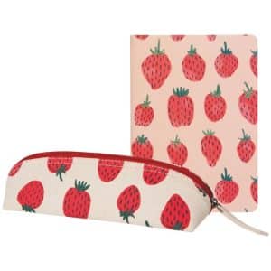 Cahier de notes et pochette Fraises Glup Montreal