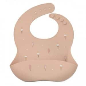 Bavoir en Silicone au thème crème glacée -Noüka