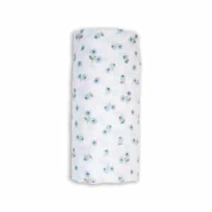 Couverture en Mousseline bleuets Lulujo