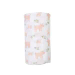 Couverture en Mousseline cochonnets Lulujo
