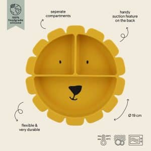 Assiette en silicone avec Succion forme de lion-Trixie