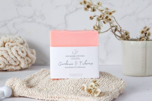Savon gardénia et tubérose -Savonnerie Poussière d'Étoile