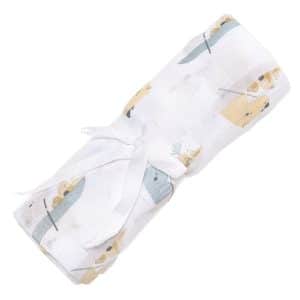 Mousseline de coton rhinos- Perlimpinpin