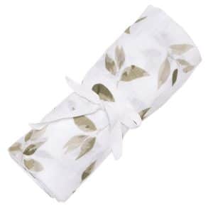 Mousseline de coton feuilles- Perlimpinpin