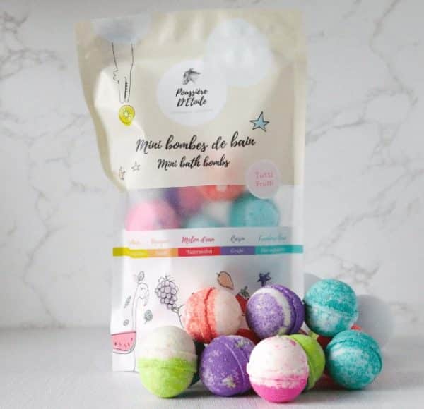 Mini bombes de bain Tutti Frutti -Savonnerie Poussière d'Étoile