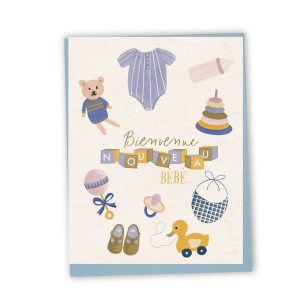Carte de Souhaits Bienvenue nouveau bébé- Lili Graffiti